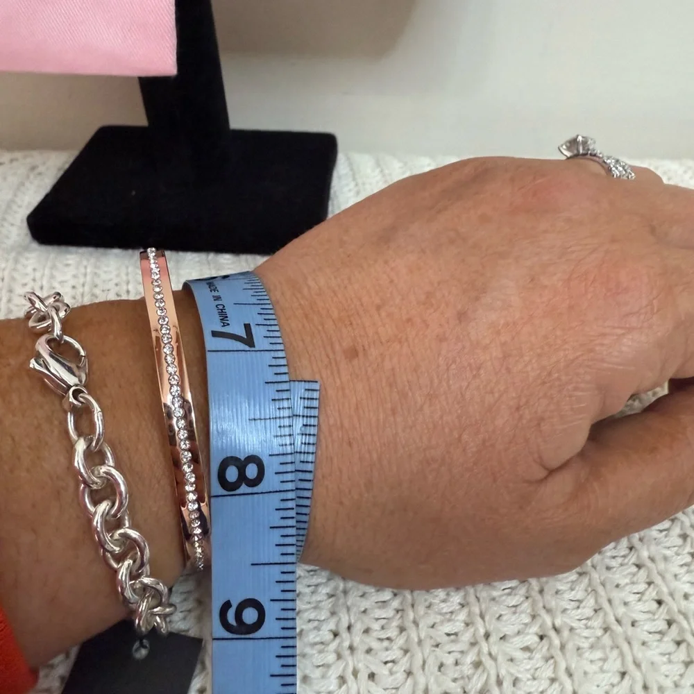 kate spade NWT New York Rose Gold Hinged Bangle Bracelet - Pink Pouch